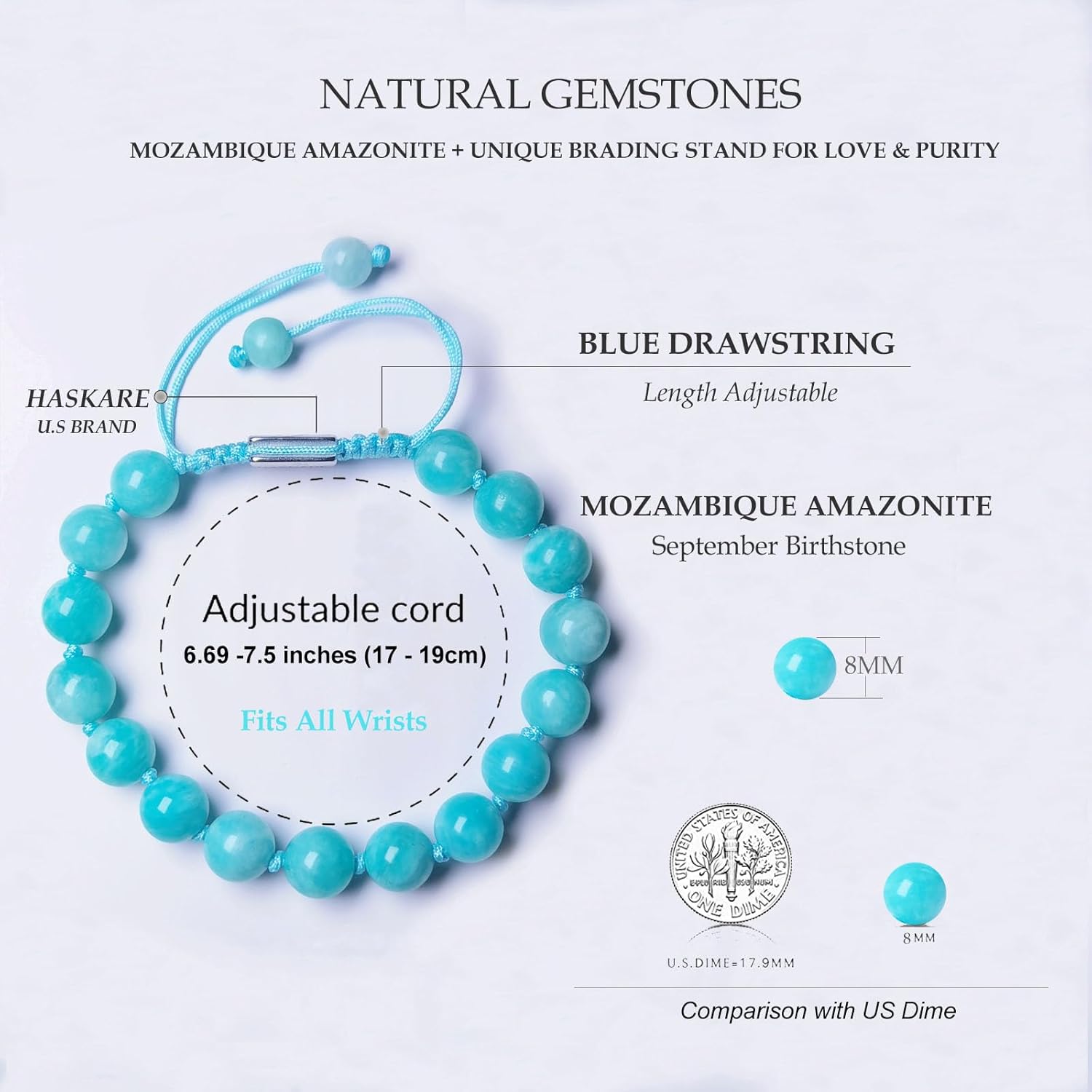 HASKARE Real Crystal Bracelet Women Valentine Day Gift for Her, Real Malachite Handmade Bracelets Gift for Mom from Daughter, Premium Gemstone Protection Gift for Women Healing Anxiety Relief - Image 4