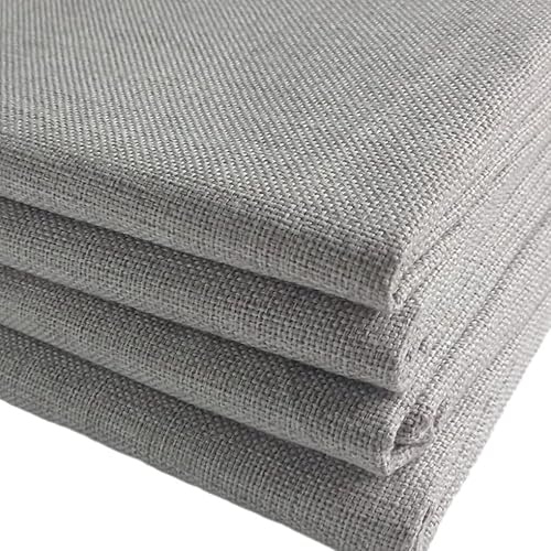 TinaKim - Tela para tapicería, para sofá, silla, material de tipo lino (Gris 4, 1 yarda (57 x 36 pulgadas))