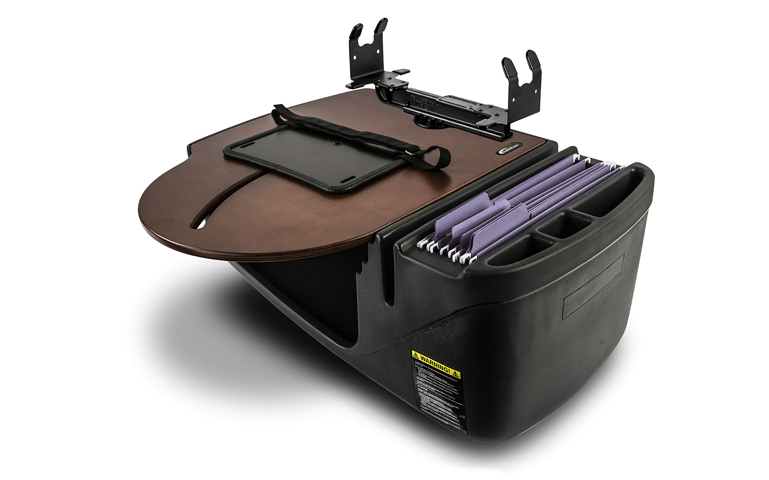 AutoExec AE-RMCD-PS-21M Roadmaster Car Desk for Your Vehicle Workstation and Mobile Office, Mahogany with Printer Stand