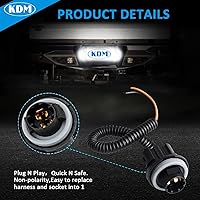Vista 3 de KDM Conector Socket de Luz LED para Placa de Matrícula Arnés de Receptáculo de Cableado Ensamblaje Compatible con Chevy Silverado Sierra Avalanche