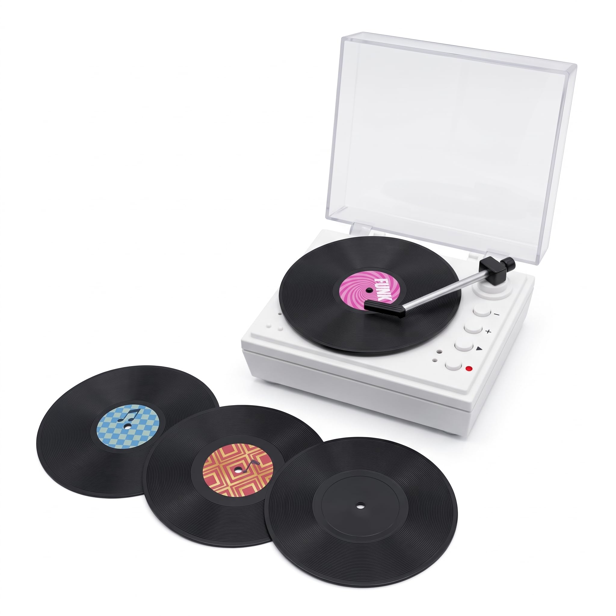 Amazon.co.jp: Sourcingbay 録音機能付きミニレコードプレーヤー 4枚