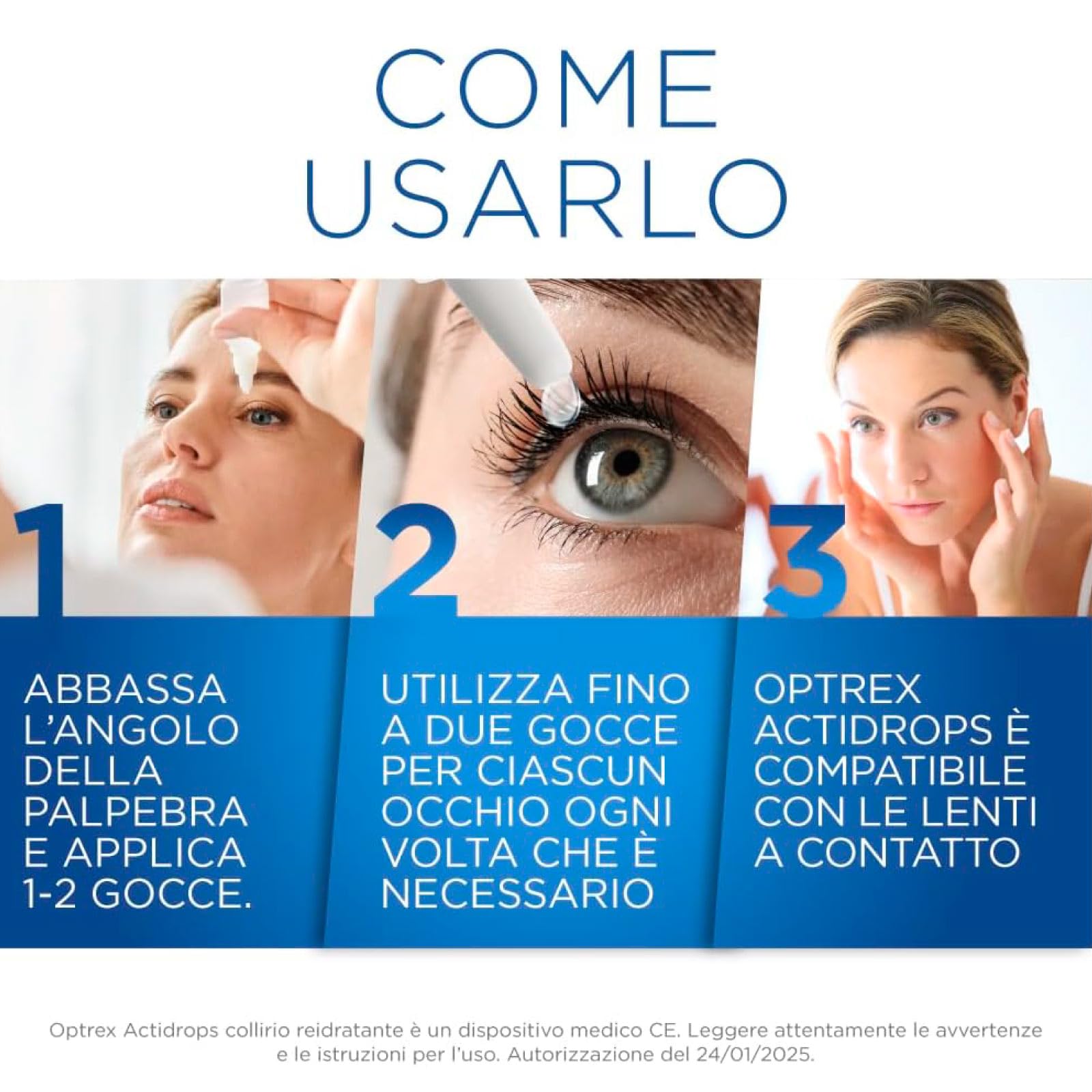 Optrex ActiMist Spray Per Occhi Secchi Lubrificante e Idratante 10ml + Actidrops Collirio Reidratante e Lubrificante 10ml - Set da 2