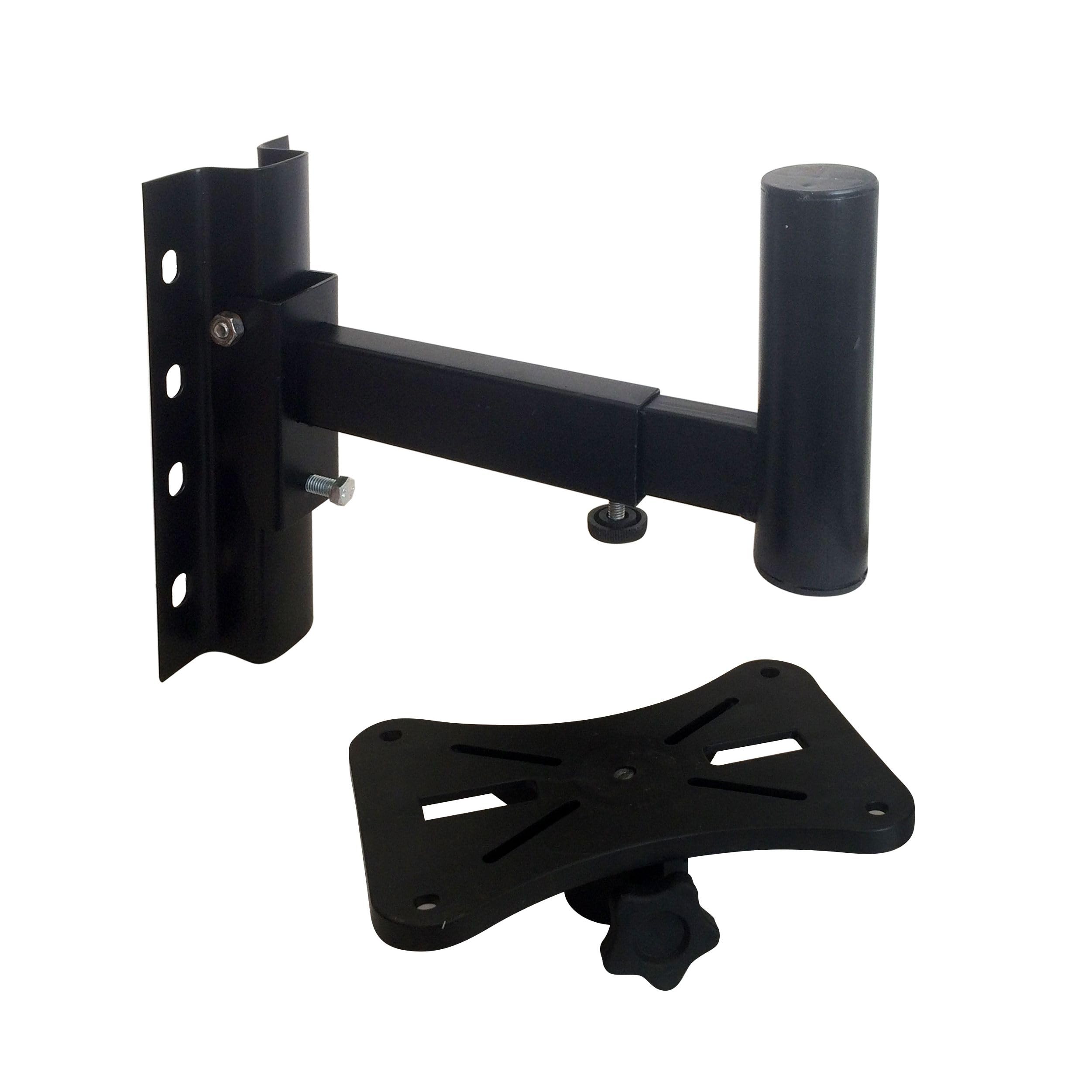 Coppia Supporto Parete Casse Acustiche Diffusore Audio Regolabile Orientabile Muro Girevole Inclinabile Universale Stereo Home Cinema Kit Fissaggio Nero