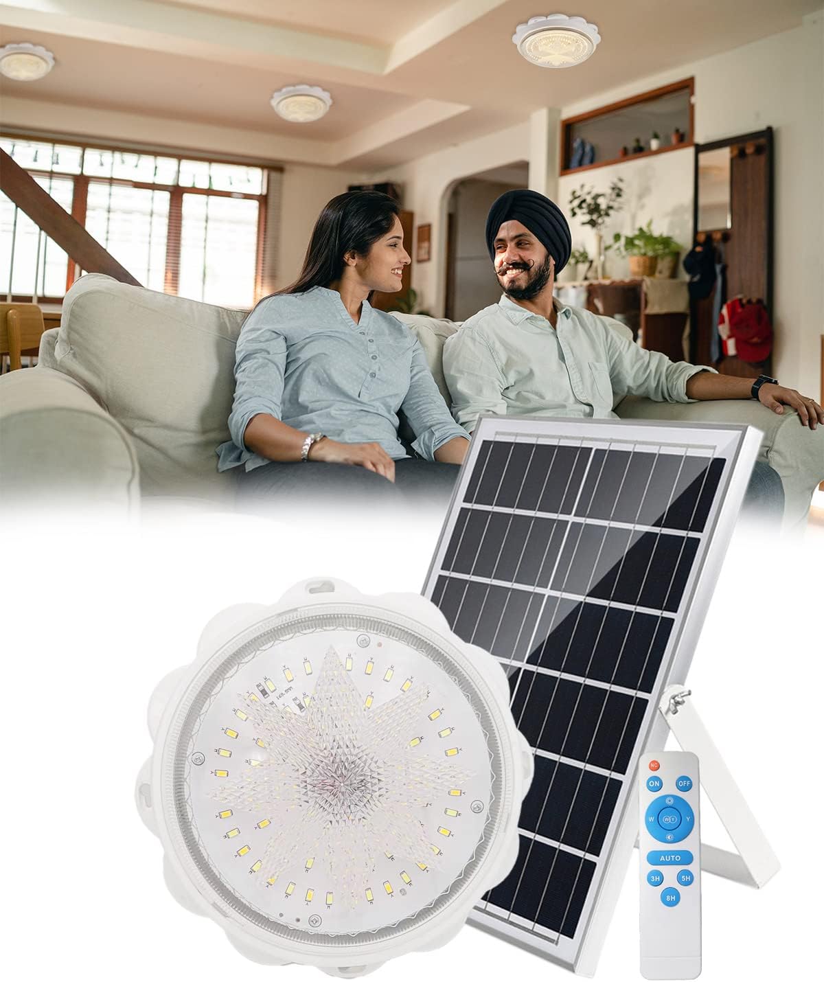 Buytico Solar Ceiling/Pendant Lights Indoor Intelligent 60W LED Lamp ...