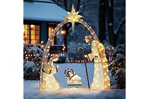 2024 Lighted Nativity Scene Outdoor: Christmas Yard Decorations That Shine