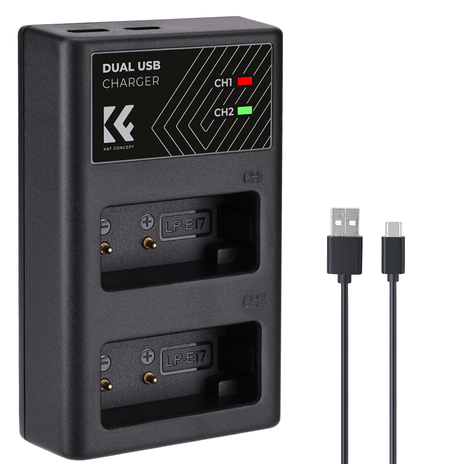 Amazon | K&F CONCEPT LP-E17 充電器 カメラバッテリー用 充電表示