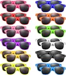 12/24/36/48 Pack Lunettes de soleil Neon Enfants Garçons et filles Lunettes Enfants Fournitures pour la fête en vrac pour piscine de plage