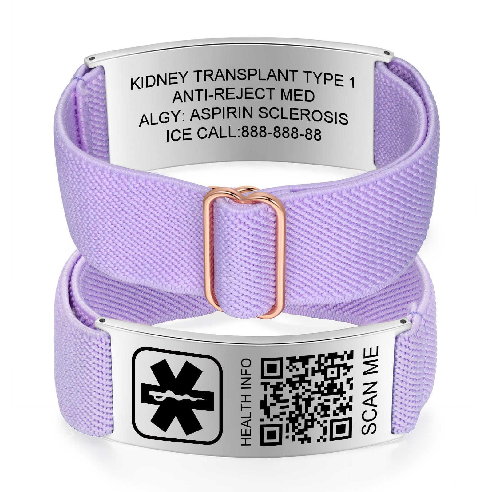 Upgrade Medical Bracelets Men Women with QR Code Medical Alert ID Bracelets