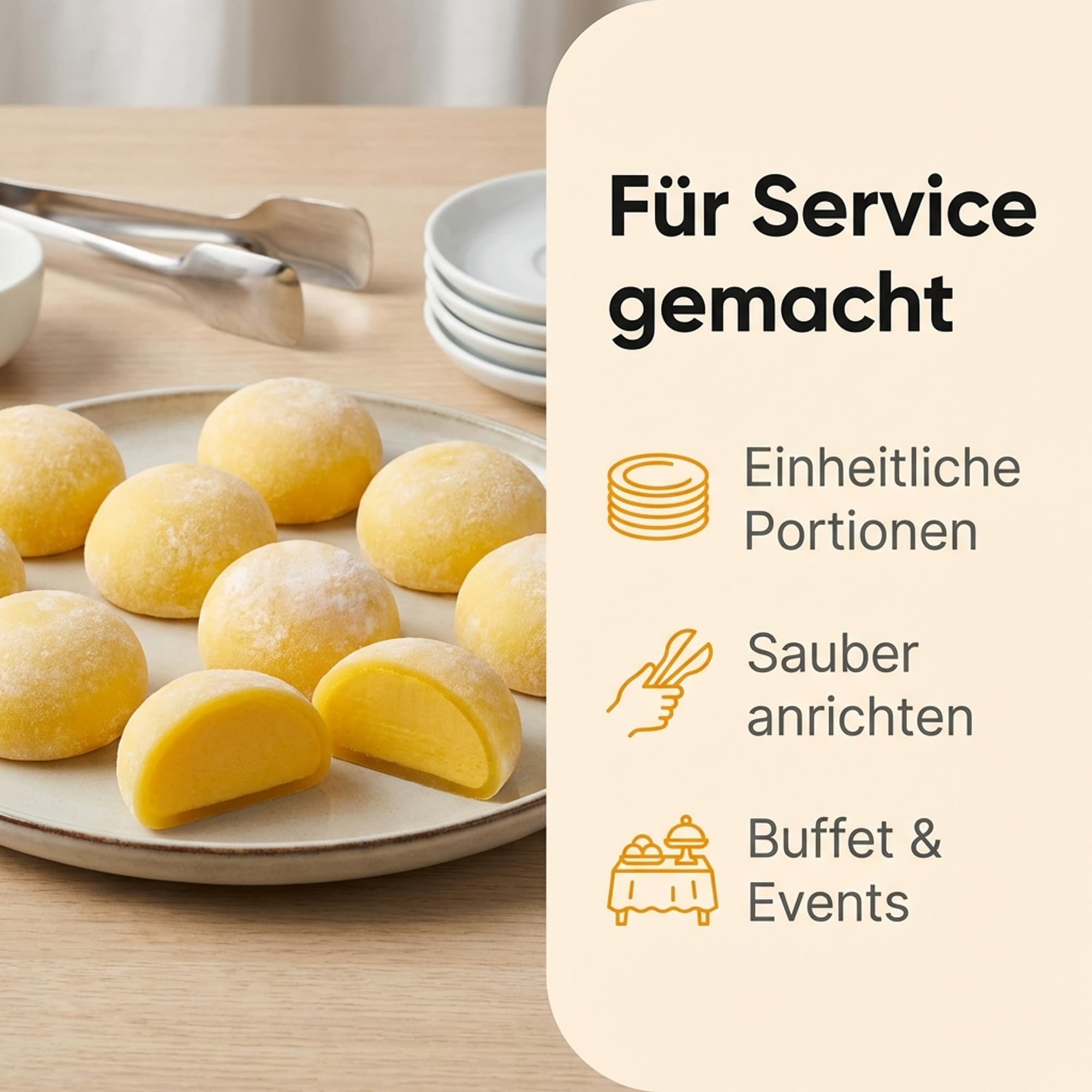 Takori Mochi Cream Mango 25 x 32 g, weicher Reiskuchen mit fruchtiger Mango-Füllung, vegetarisch, japanische Süssigkeiten als Dessert und Snack
