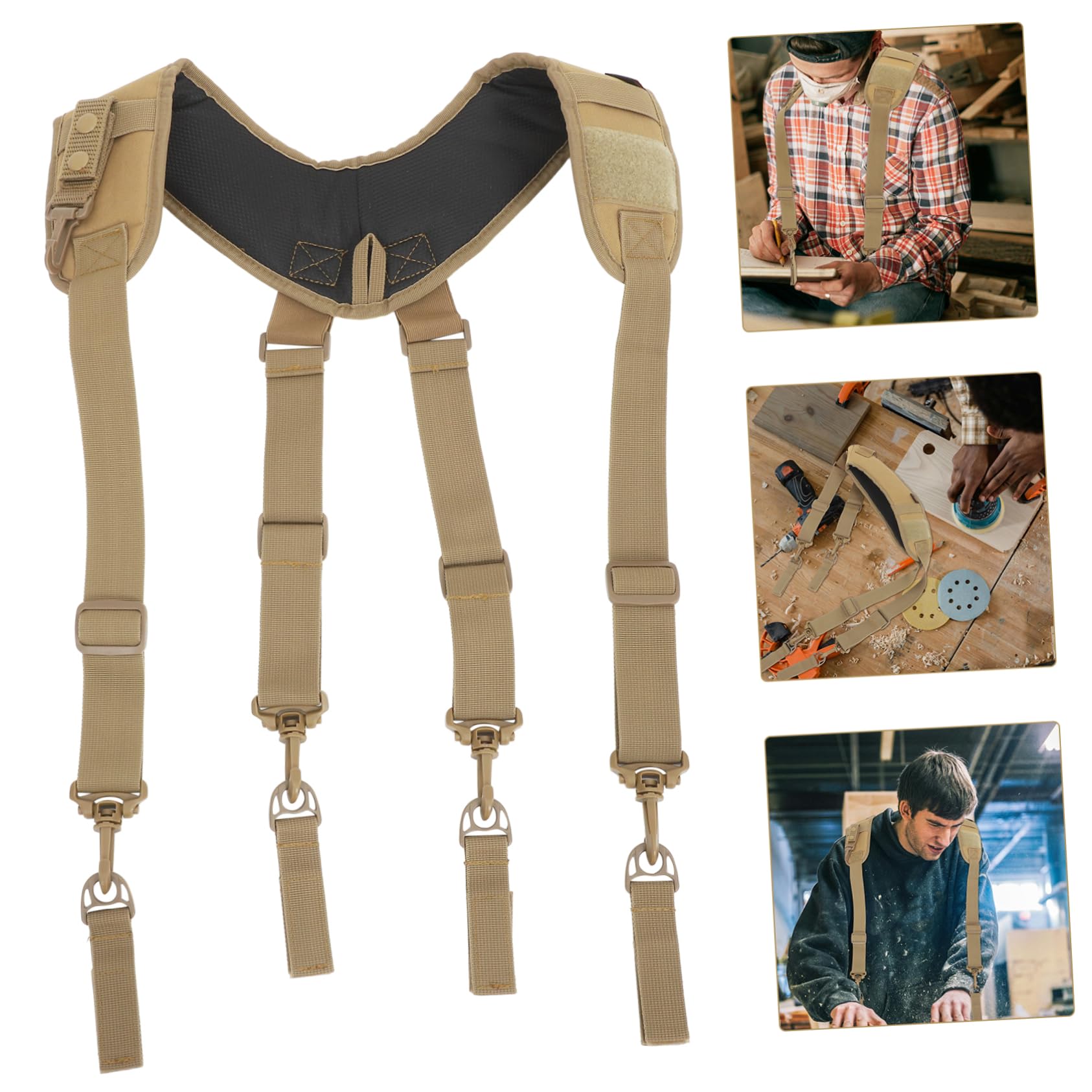 Multifunktionale Hosenträger für Werkzeuggürtel Gepolsterter Arbeitshosenträger für Elektriker und Bauarbeiter Verstellbar Robustes Nylon Ergonomisches Design