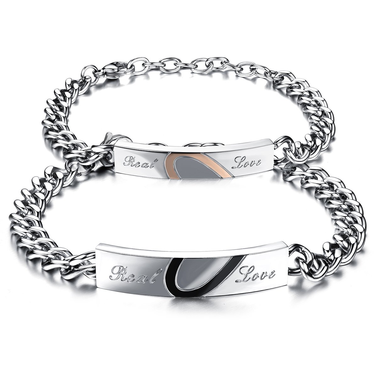 Bracelet Romantique Argent 925 Motif "Amour" - Neuf Sans Emballage + 1 Broche Offerte