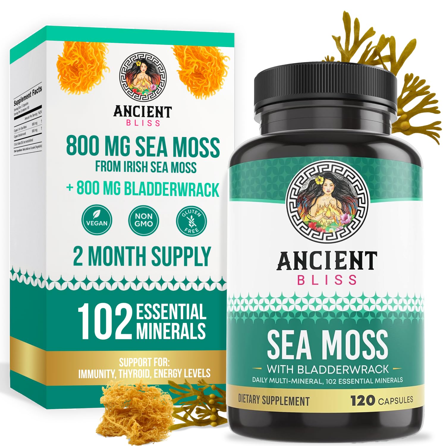 Amazon.com: Ancient Bliss Organic Irish Sea Moss Pills - Dr Sebi