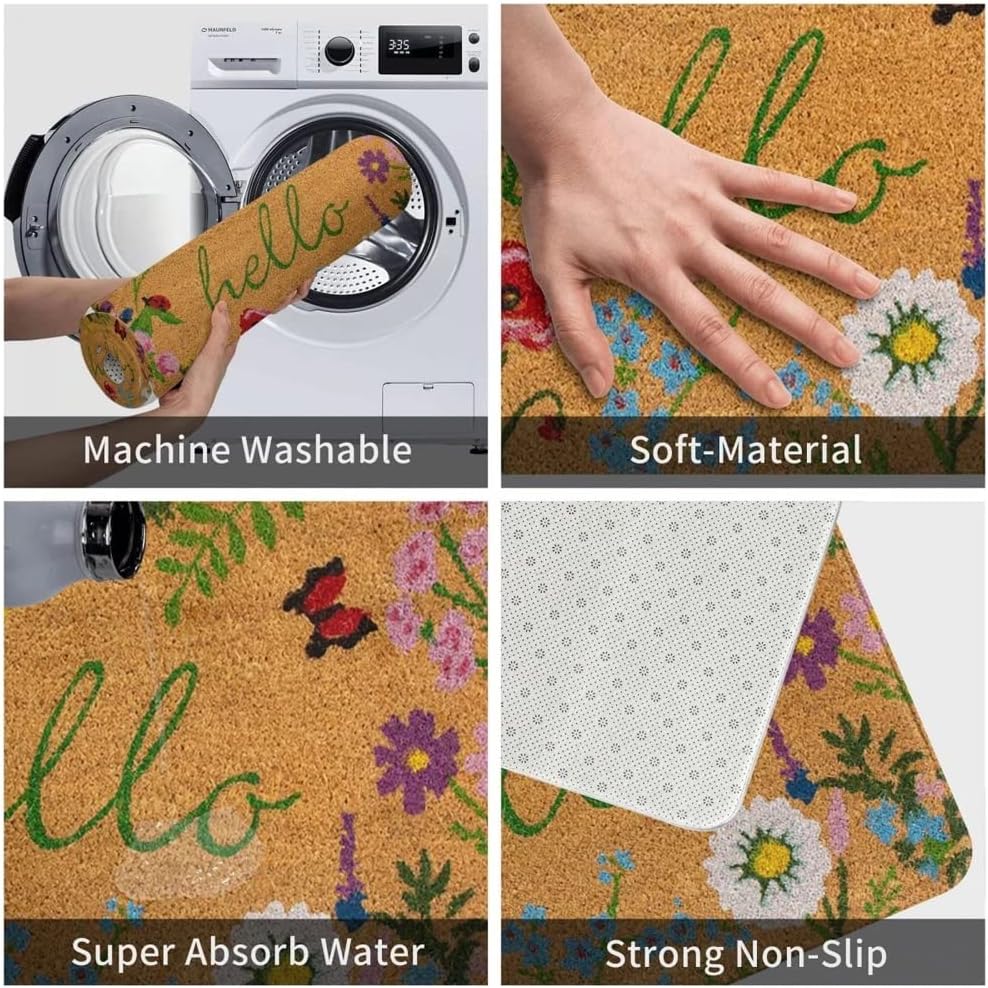 HBJWOV Doormat Bathroom Printed Carpet Kitchen Home Hallway Decoration Floor Rug Door Mat Bath