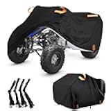 ATV Cover Waterproof Outdoor Heavy Duty, 300D Oxford 4 Wheeler Cover for Yamaha Grizzly Raptor 350 700R YFZ 450R Polaris Sportsman 450 500, Quad Cover with Lock Buckles All Weather Protection