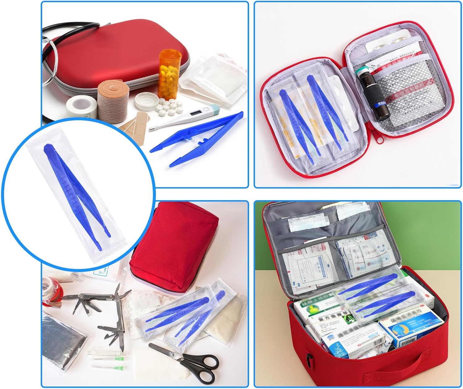 Tweezers,First Aid Tweezers Individually Wrapped,Plastic Tweezers Bulk,Disposable Forceps,Medical Tweezers,Lab Tweezers for First Aid Kits,Dressing,Gauze,Lab,School,Home,Craft,Elementary Science (300)