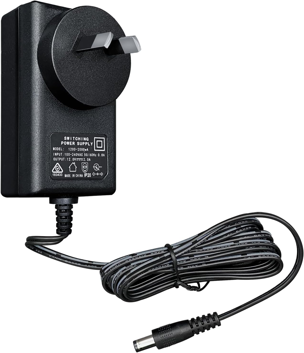 12V 1.5A Universal Power Supply Adapter, 3.2Ft Exact Long Wall Wart Transformer