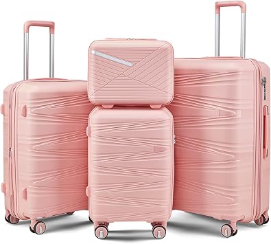TRAVELEO Luggage Sets 4 Piece Expandable Suitcase Set with TSA Lock