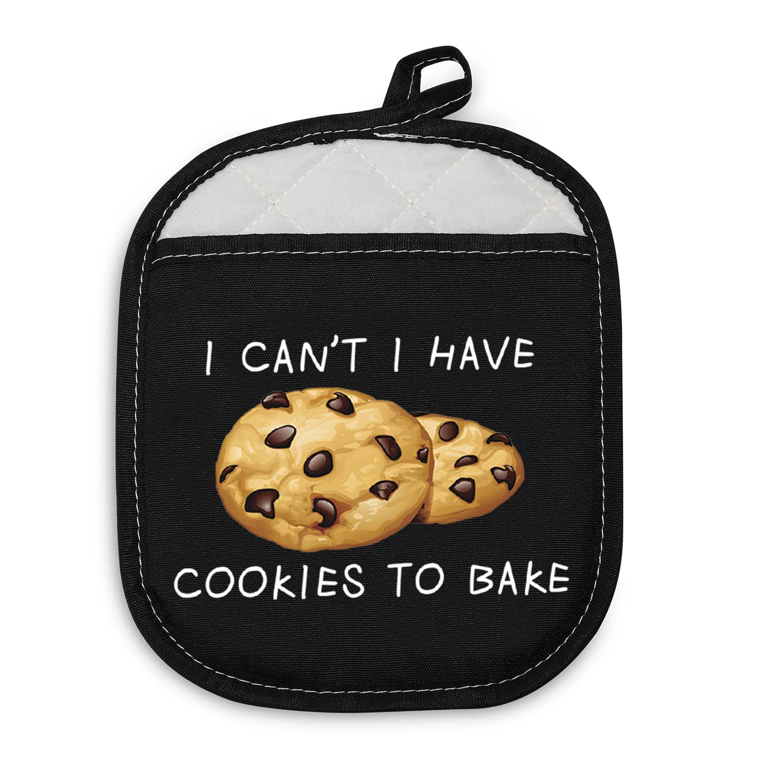 BDPWSSCookie Baker Pot Holder with Pocket I Can't I Have Cookies to Bake Cookie Lover Gift Cute Baking Gift Pastry Chef Gift (Cookie to Bake PH)