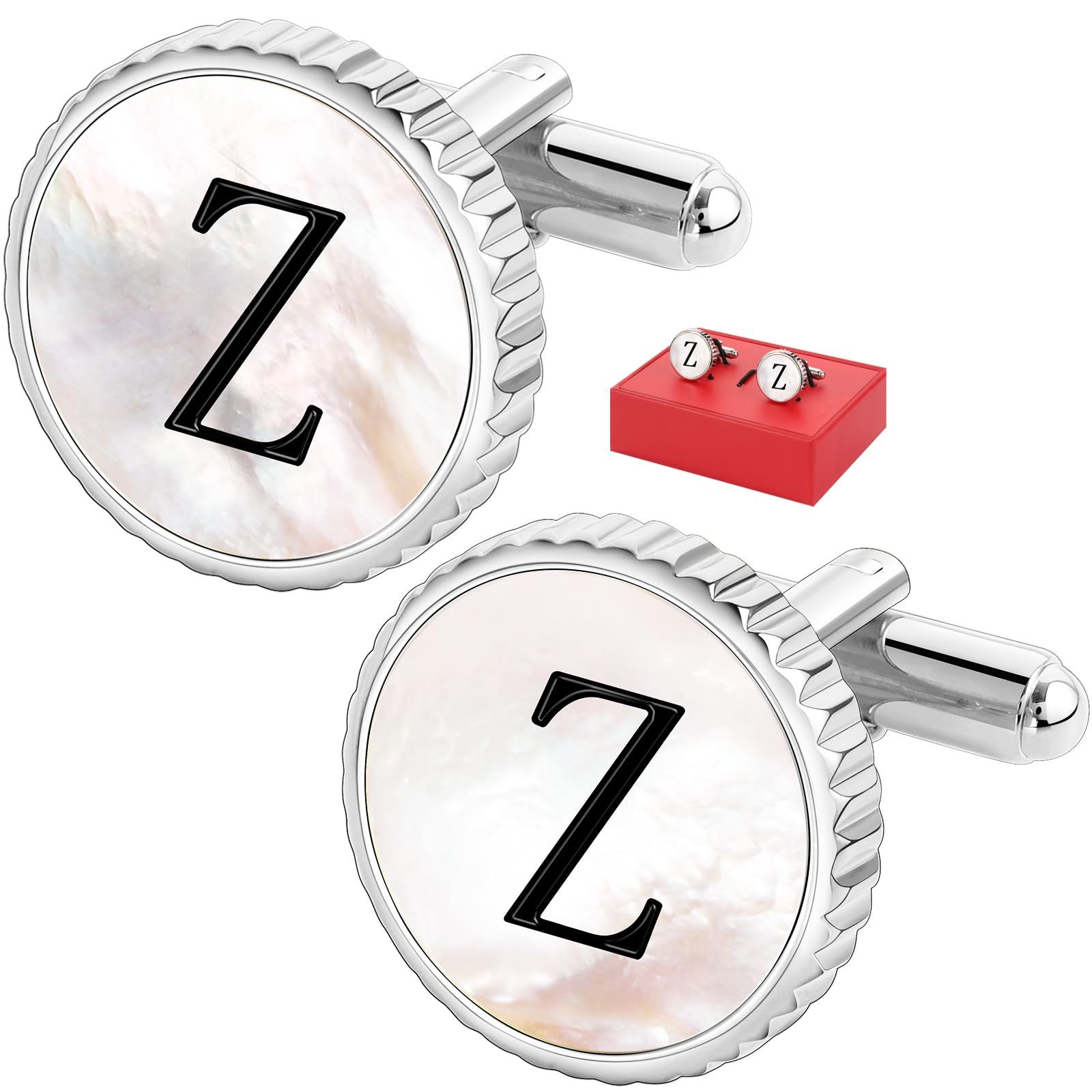 Cuff Links Mens Golden Silver Gunmetal Black, Cufflinks for Men Custom Initial Personalized Mother Of Pearl Mens Cufflink for Shirt Golden Silver Gunmetal Black Cuff Link Shirt for Wedding