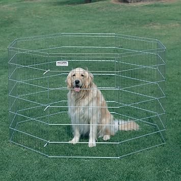 Precision Pet 42 in. Silver ExPen with Snaps Boxed