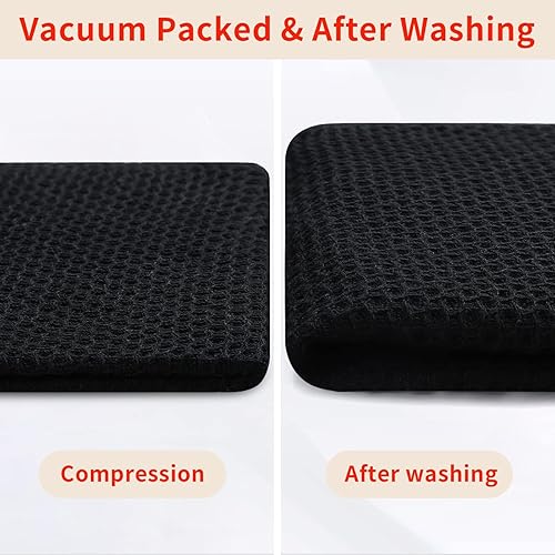 Miniatura 376 de Homaxy Trapo de cocina de 100% algodón, tejido de punto gofre, ultrasuaves, absorbentes, de secado rápido, para limpiar, 13 x 28 pulgadas, paquete