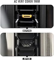 Vista 7 de Jimen Compatible con Ford Bronco 2021-2023, 4 piezas de cubierta de botón de ajuste de ventilación de aire de consola central (fibra de carbono)