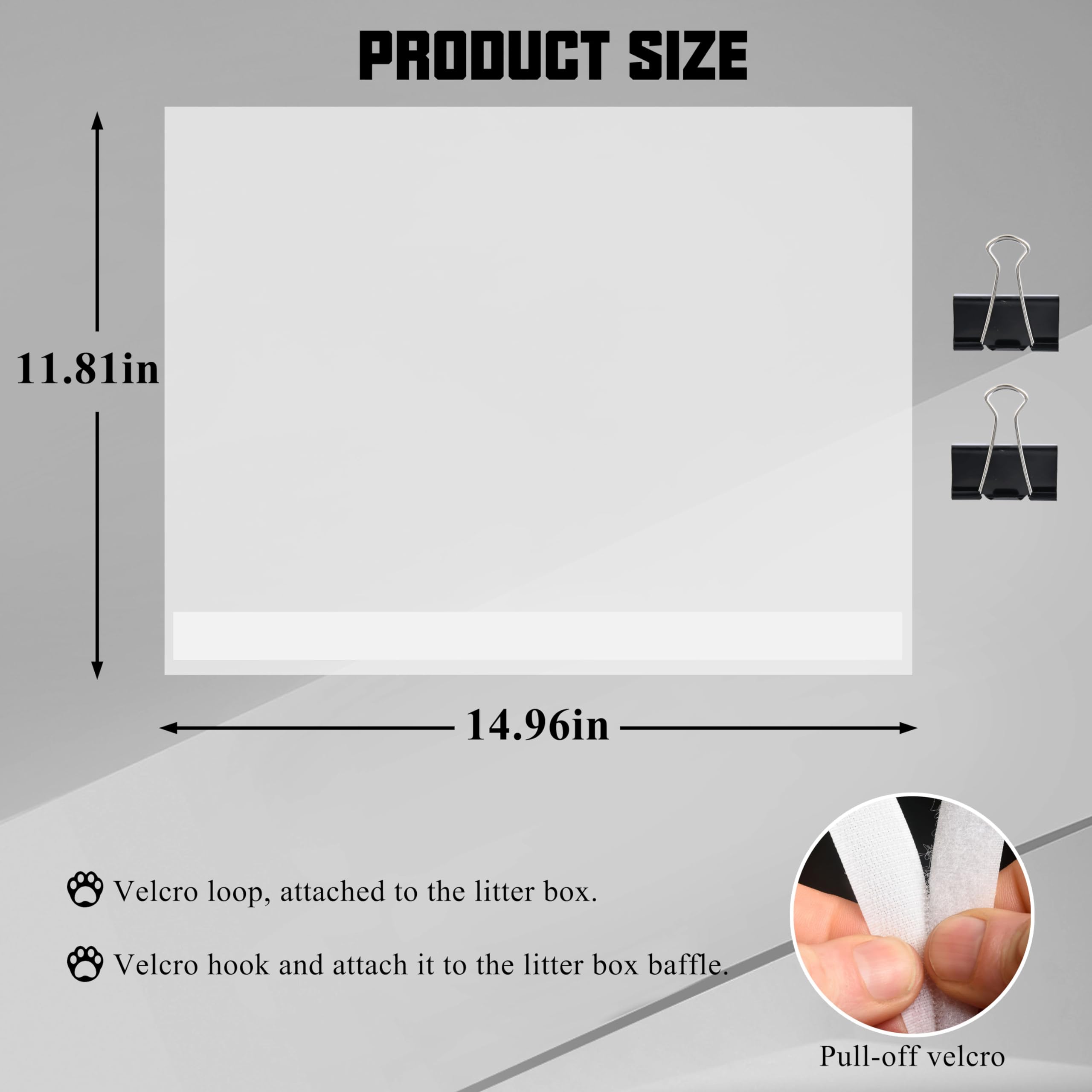 3 Pack Cat Litter Box Pee Shields,Easy Clean Anti-Splashing Enclosure, Litter Pan Pee Shields - Image 2
