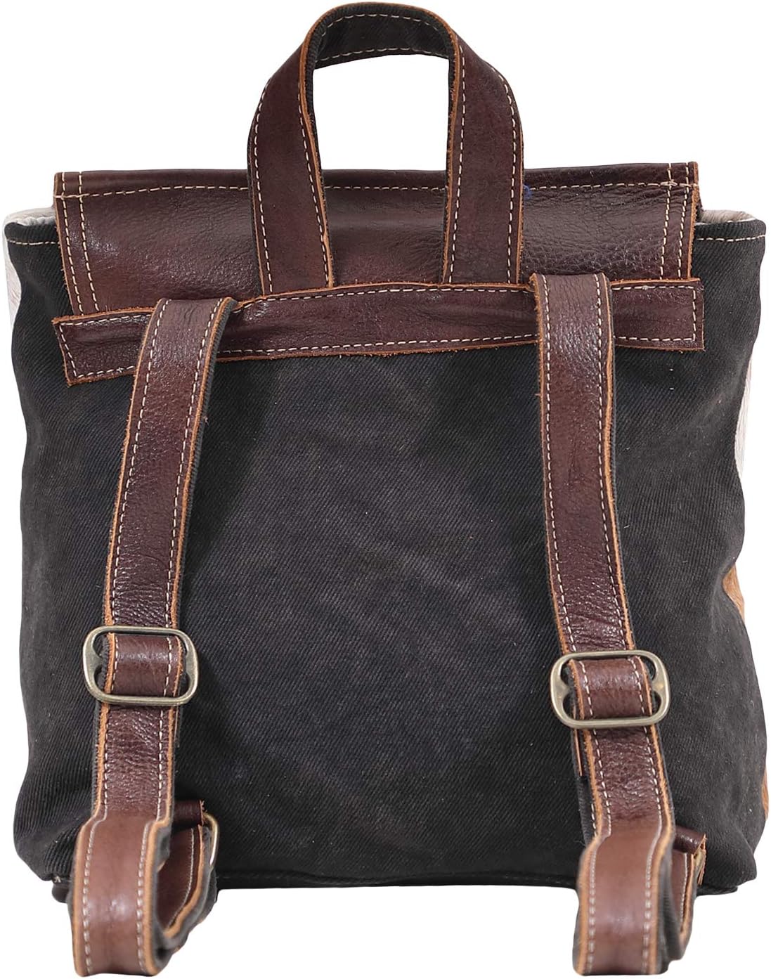 Myra Bag Aztec Purse for Women - Canvas Bag with Real Leather Detailing, Boho Handbags for Women, Cute Western Purse