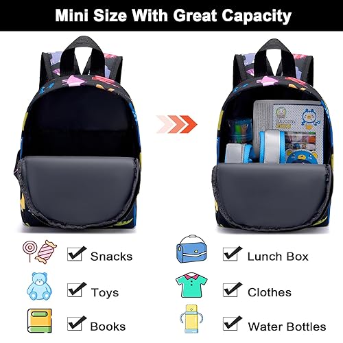 Vista 3 de Accmor Arnés de mochila de dinosaurio para bebés con correa para niños pequeños con eslabón de muñeca antipérdida, bonita bolsa de guardería