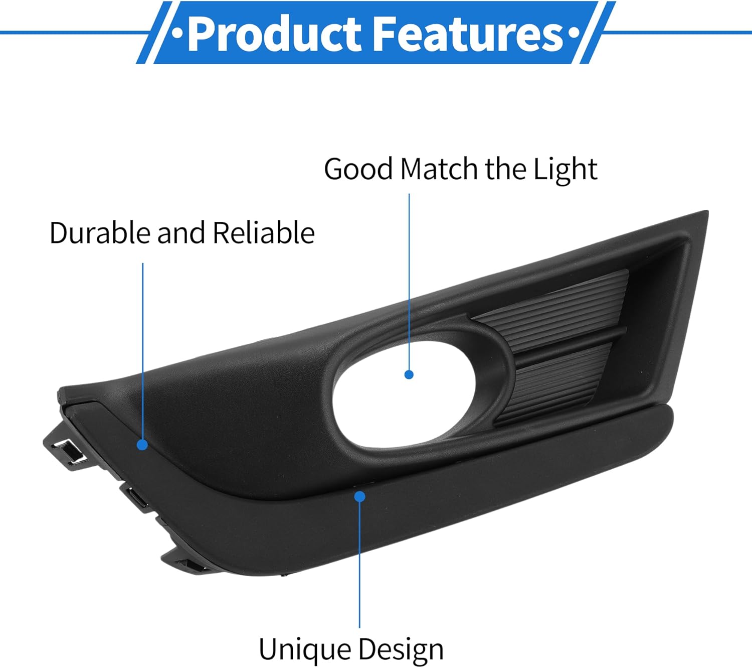 Front Right Fog Light Grill No.71106TLAA21 Front Lower Bumper Fog Light Cover Inserts for Honda CR-V 2017-2019 Black ABS 1 Pc - Image 6
