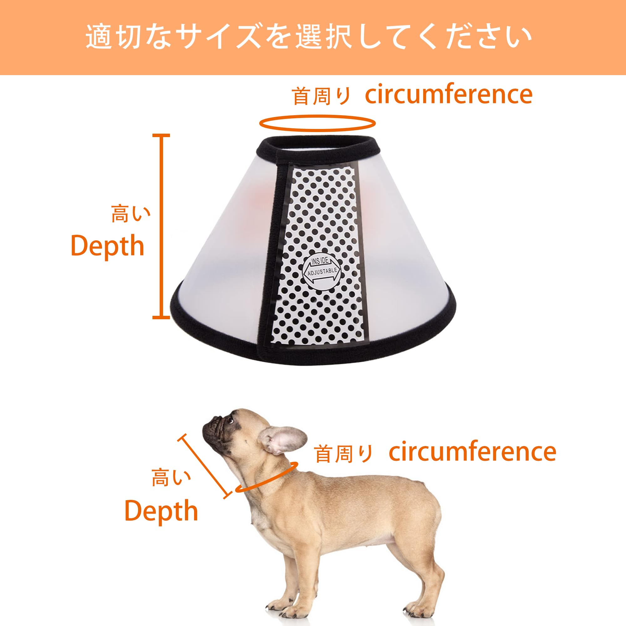 Amazon | ERHAOG エリザベスカラー 犬 - 首周り 35-40cm エリザベス