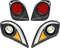 Vista 4 de Red Hawk LGT-401L Kit de luces compatible con/reemplazo para carritos de golf Yamaha Drive2, 12V-48V