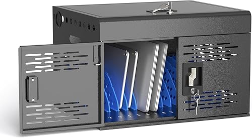 Miniatura 10 de POCHAR Gabinete de carga de 16 unidades para computadoras portátiles y tabletas, caja de almacenamiento con bloqueo para laptop con gestión de
