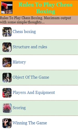 Rules To Play Chess Boxing
