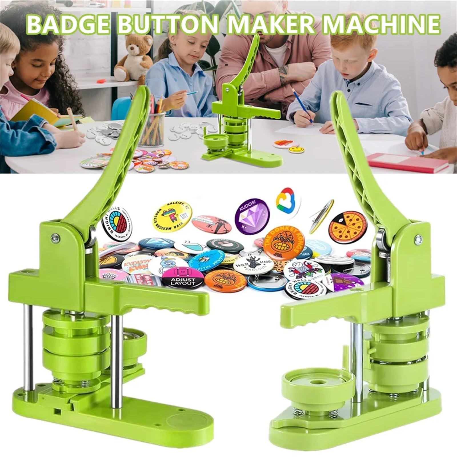 Fridge Magnet Maker Maszyna do produkcji odznak, Maszyna do produkcji odznak, Maszyna do prasowania guzików 25-58MM(37MM Sliding)