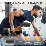 ATIVAFIT Dumbbells Set Ultra compact Adjustable 10-level 2-25kg With Anti-Slip Metal Handle Fast Adjust Weight by Turning Handle Home Fitness Gym Equipment - 7