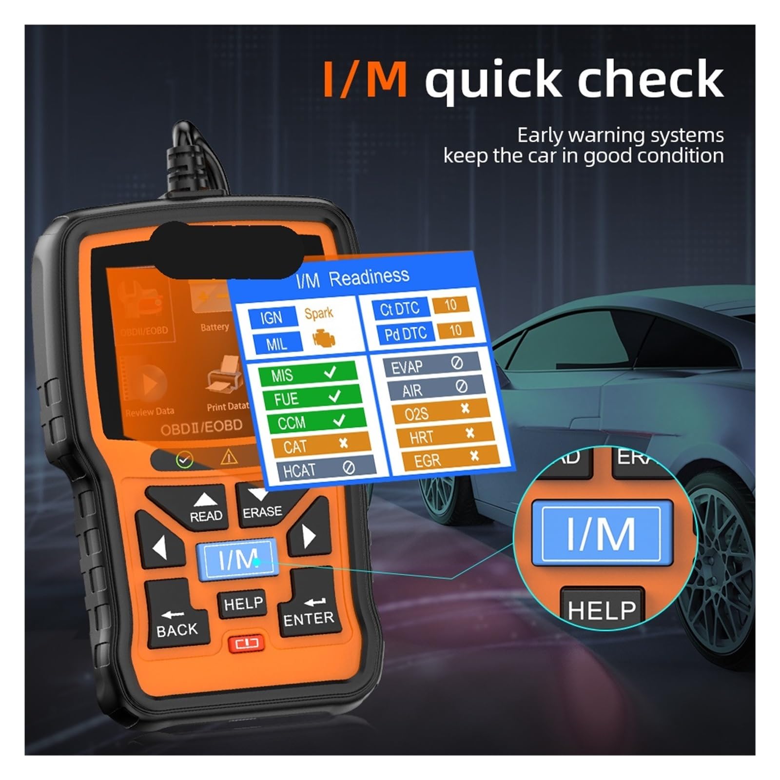 Skaner OBD2 do samochodów, dane na żywo, kontrolka silnika, profesjonalny mechanik, czytnik kodów OBDII Narzędzie diagnostyczne