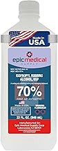 Isopropyl Rubbing Alcohol 70% USP, 32 oz. Bottle, Multipurpose First Aid Antiseptic for Minor Wounds, Cuts, and Scrapes (32.00 Fl Oz Pack of 1)