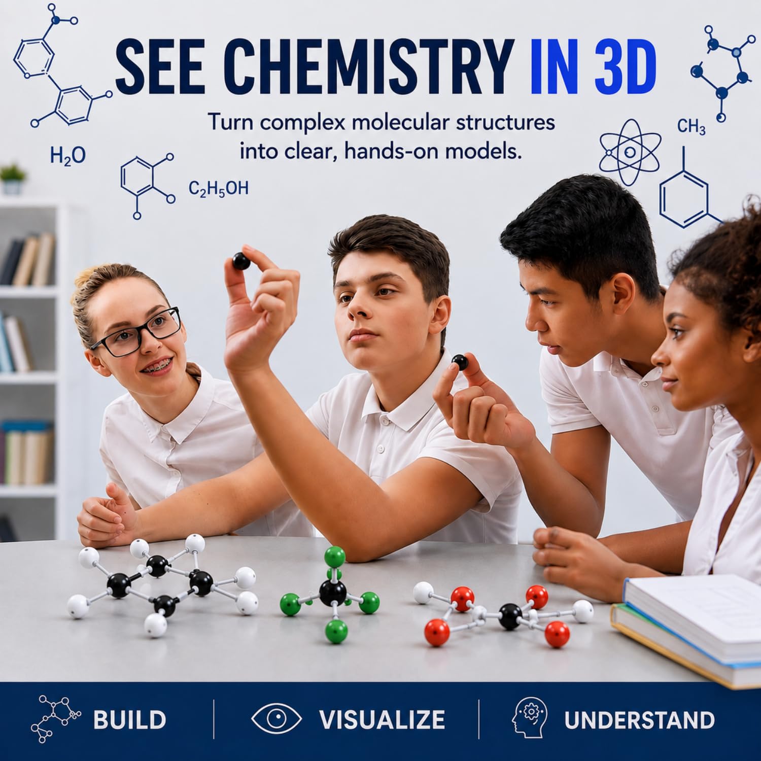 Organic Chemistry Model Kit - Learn Molecular Structures -3