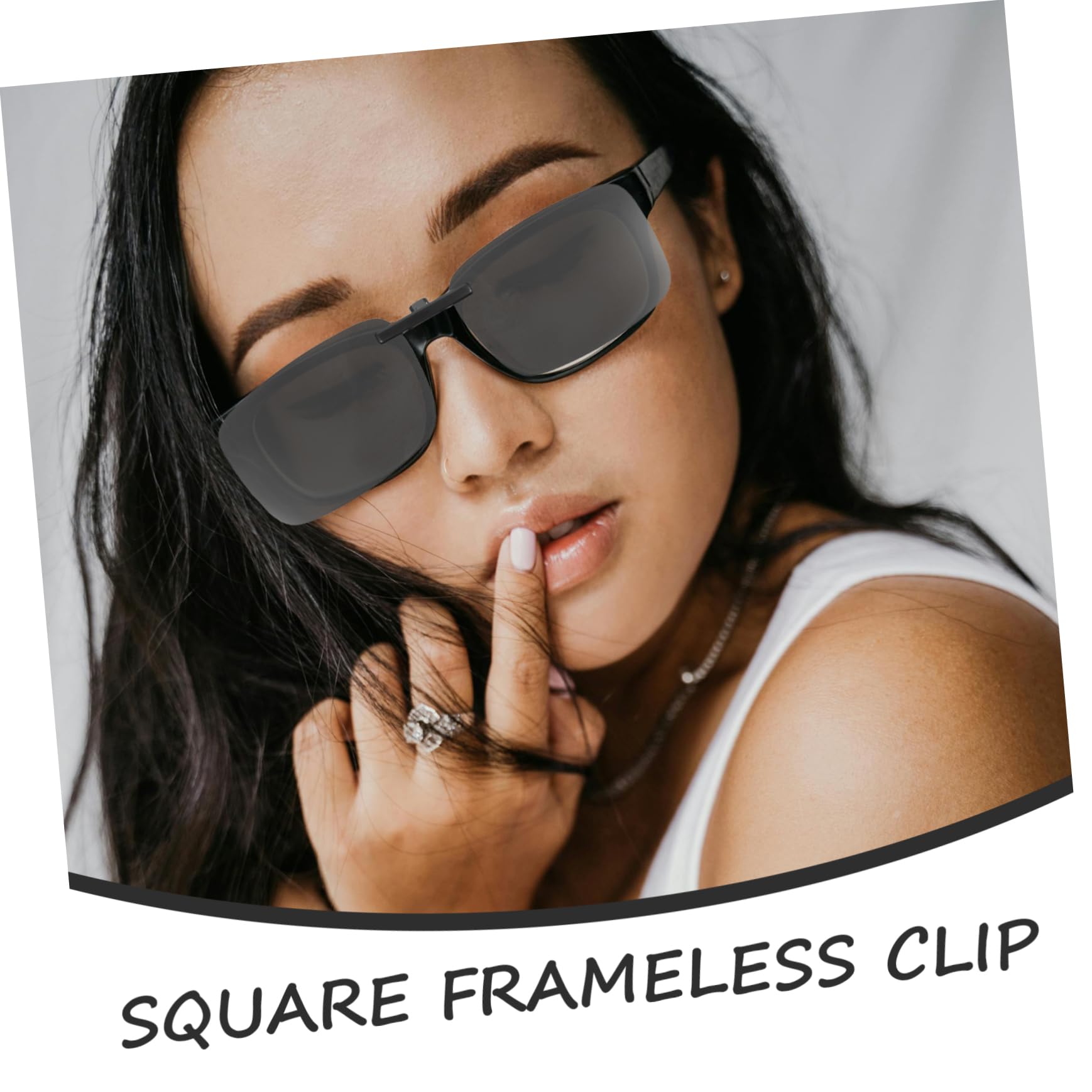 Healvian 5pezzi Polarized Clip Sunglasses Rimless for Unisex Lightweight and for Outdoor Activities Driving Fishing and More