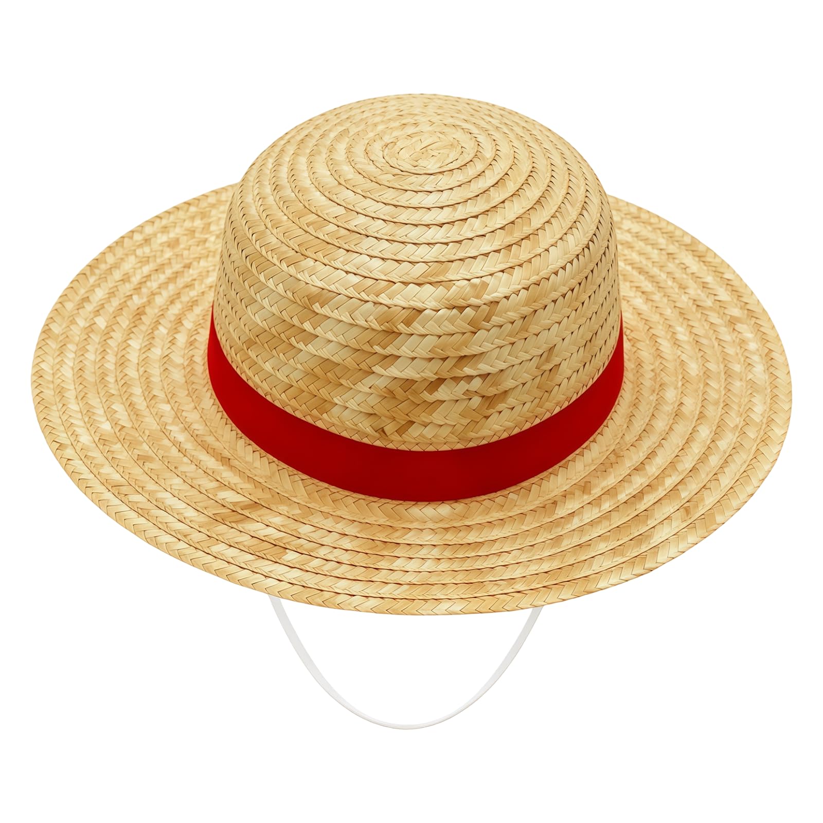 Lezevn 35CM Yellow Straw Hat Anime Costume Caps Cartoon Cosplay Anime Hats Captain Inspired Sun Cap for Halloween Party Pirate Costume
