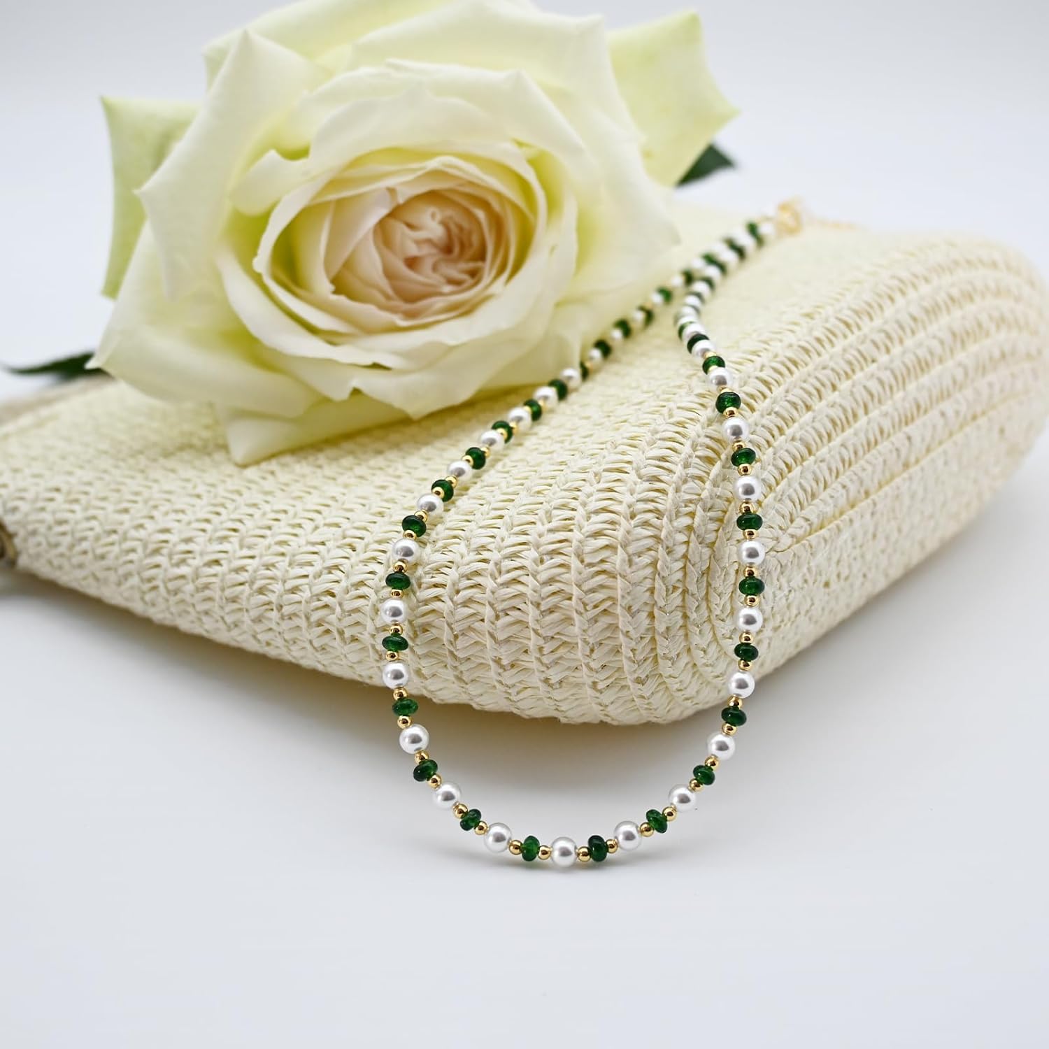 ZANNAH Gemstone Beaded Necklaces for Women, 18K Gold Plated Jewelry, Trendy Choker Necklace with Boho Style, Handmade Gift for Mother, Daughter, Sister, Friends and Everyday Wear - Image 6