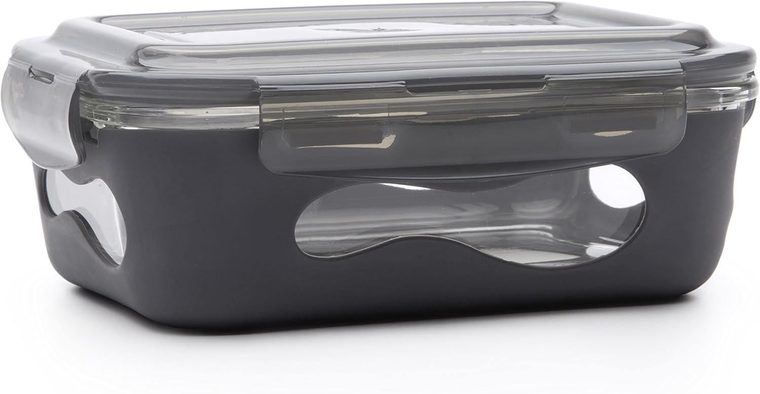 U Konserve Glass Rectangle Food Storage with Silicoe Sleeve
