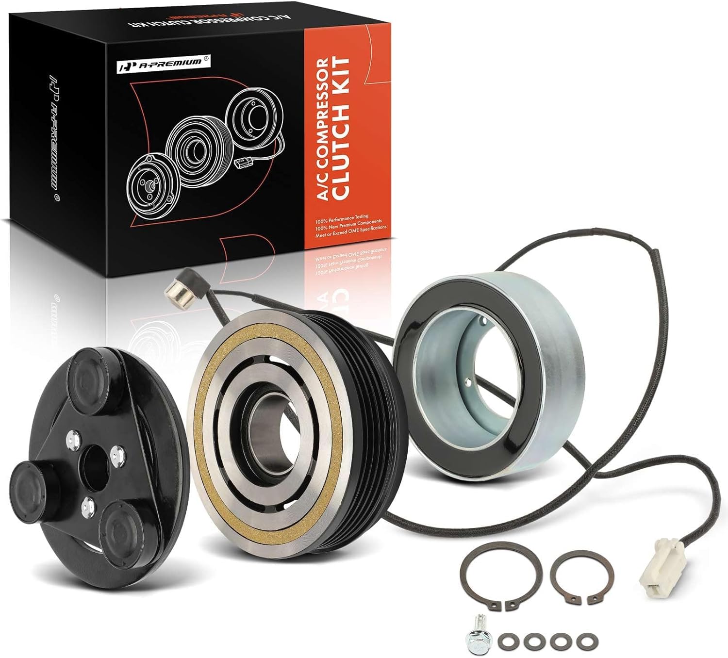A-Premium A/C Compressor Clutch Kit Fit for Mazda 3 Model 2.0L 2.3L 2004-2009, 5 Model 2.3L 2006-2010