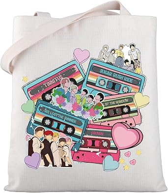 WSNANG Korean Group Canvas Tote Bag Korean Music Fans Gift Music Lover Gift Korean Group Merchandise
