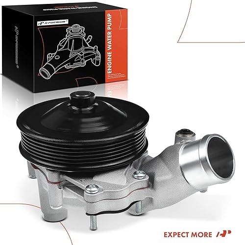 Miniatura 8 de A-Premium Agua del motor con polea se adapta a DOHC, 6,8Cyl 3.0L 5.0L Compatible con Jaguar F-Type, F-Pace, XF, XFR, XJ, XJR, XKR, XKR-S y Land