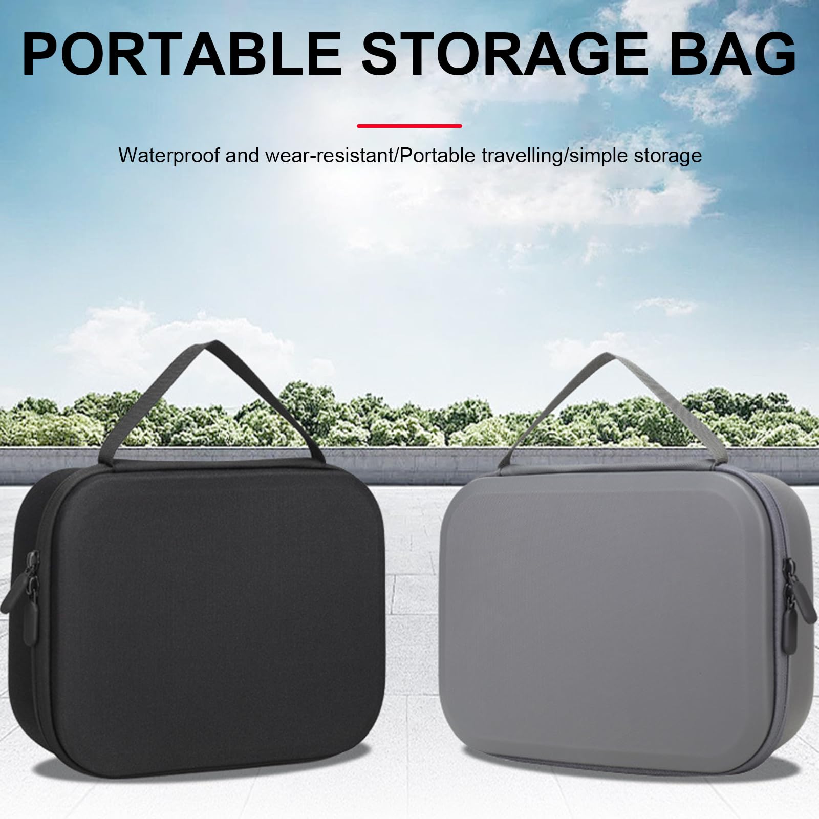 Custodia rigida protettiva per fotocamera da viaggio, facile da trasportare e riporre, grigio