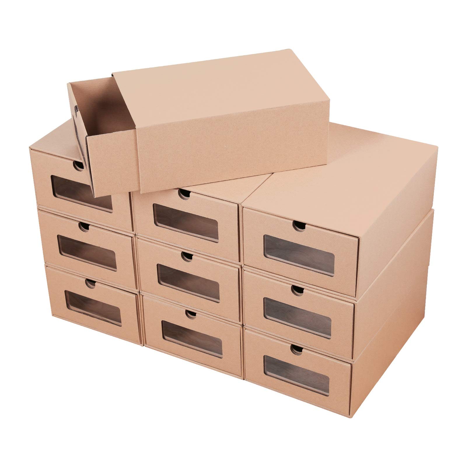 Buy Youyijia 10PCS Cardboard Shoe Storage Boxes 33.5 * 23 * 13cm