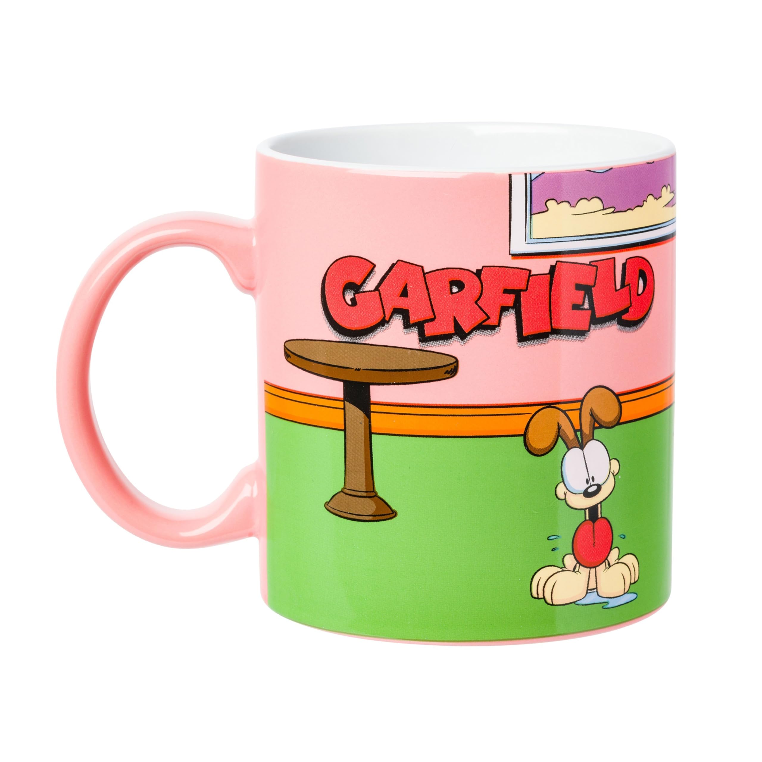 Silver Buffalo Garfield Ceramic Mug Featuring Garfield and Odie, 20 Ounces