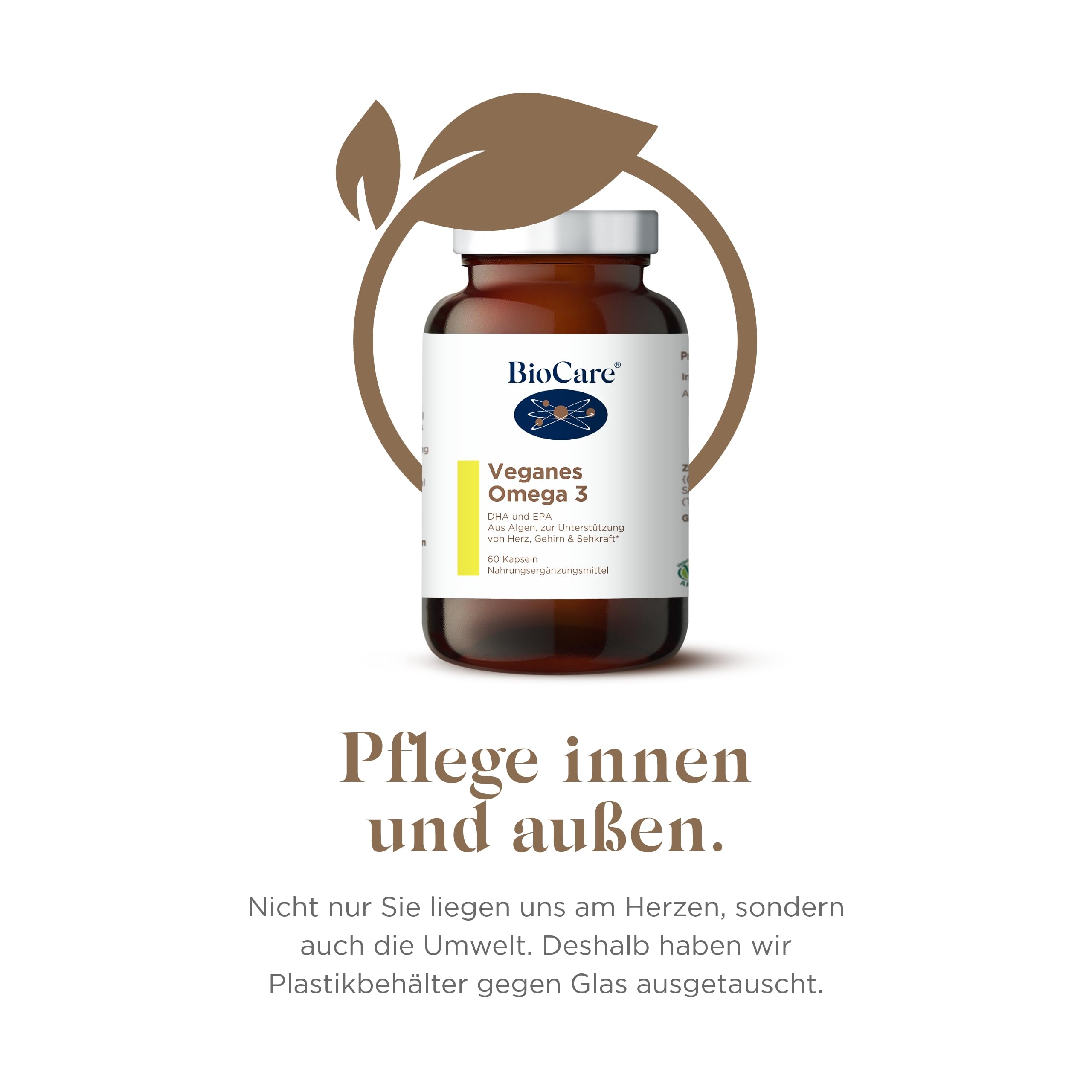 BioCare Vegan Omega 3 (Algen DHA & EPA), 60 Kapseln